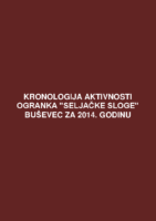 Kronologija aktivnosti Ogranka Seljačke sloge Buševec za 2014. godinu.